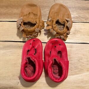 Bird Rock Baby 2 Pairs of Soft Sole Leather Shoes